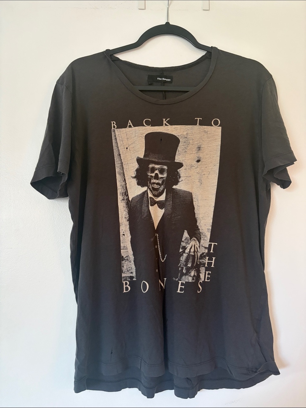 The Kooples Black Graphic 'Back to the Bones' Tee